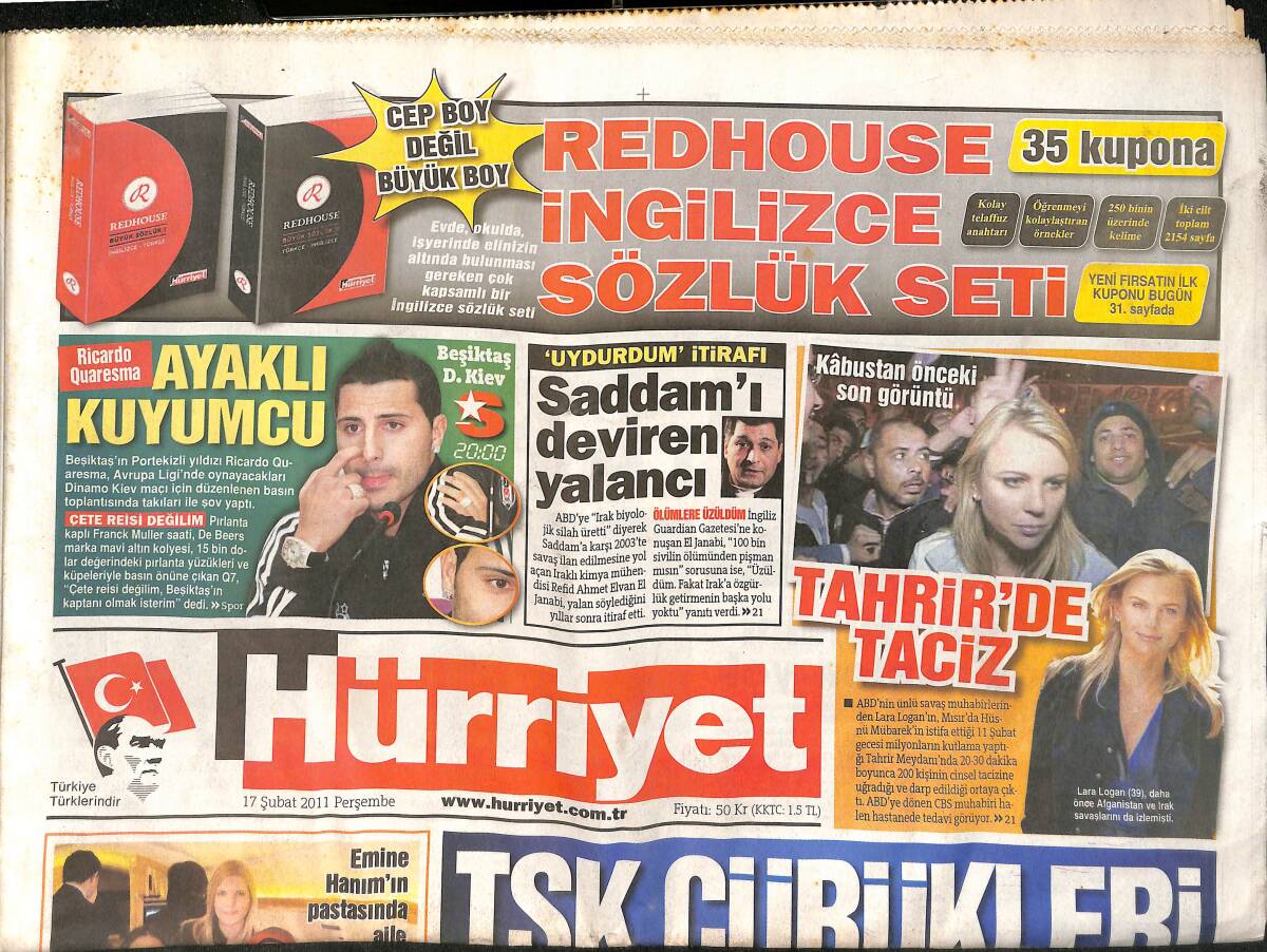 Hürriyet Gazetesi 17 Şubat 2011 - OSTİM'de Patlama LPG'den - Zeki Müren Filmini Oynatacak Salon Yok GZ159662 - 1