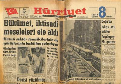 Hürriyet Gazetesi 17 Temmuz 1962 - Doğuda Eşkiya Avı Şakiler Peyderpey Ele Geçiyor GZ77654 - 1