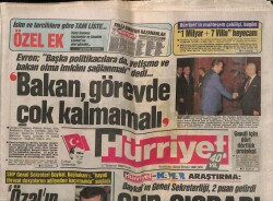 Hürriyet Gazetesi 17 Temmuz 1988 - Deniz Baykal,Özalın Yakasına Yapışacağım GZ61707 - 1