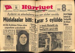 Hürriyet Gazetesi 18 Ağustos 1968 - Avni Doğan İnönüyü Tertipçilik İle İtham Ediyor GZ68810 - 2