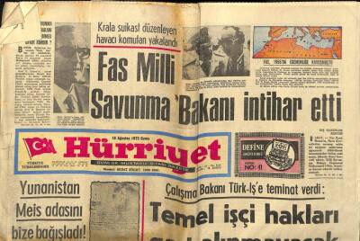 Hürriyet Gazetesi 18 Ağustos 1972 - Yunanistan Meis Adasını Bize Bağışladı GZ99278 - 1