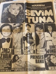 Hürriyet Gazetesi 18 Ağustos 1980 - Caddebostan Maksim Gazinosu Afişi * Sevim Tuna - Ümit Tokçan - Romalı Perihan - Prenses Banu GZ90835 - 2