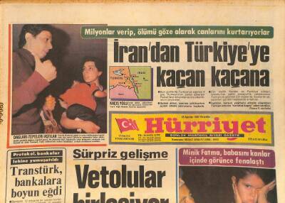 Hürriyet Gazetesi 18 Ağustos 1983 - İrandan Türkiyeye Kaçan Kaçana - İzmir Fuarında Kimliksiz Dolaşmak Yasak GZ126645 - 1