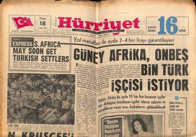 Hürriyet Gazetesi 18 Ekim 1964 - Osmanlı Sarayında Dilsizler Ve Cüceler GZ81843 - 1
