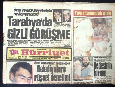 Hürriyet Gazetesi 18 Eylül 1986 - Özal Ve İnönünün İstanbulda Seçim Hazırlıkları, Joan Collins Boşanıyor, Brooke Shields Kızıl GZ122345 - 1