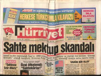 Hürriyet Gazetesi 18 Eylül 1991 - Doğum Günü Hediyesi GZ55402 - 1
