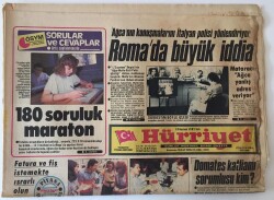 Hürriyet Gazetesi 18 Haziran 1985 - KDV de Kaçak Var , Ağcanın Konuşmalarını İtalyan Polisi Yönlendiriyor - GZ16116 - 1