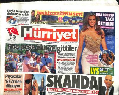 Hürriyet Gazetesi 18 Haziran 2013 - İbrahim Tatlıses Varsın Yalaka Olayım GZ104728 - 1