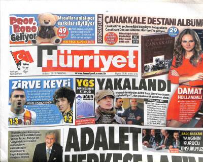 Hürriyet Gazetesi 18 Mart 2013 - Adalet Herkese Lazım GZ104890 - 1