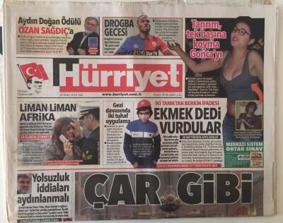 Hürriyet Gazetesi 18 Mart 2014 - Kırım , Ukraynadan Ayrılıp Rusyaya Bağlanma Kararı Aldı GZ26989 - 1