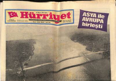Hürriyet Gazetesi 18 Mayıs 1973 - Asya İle Avrupa Birleşti , Türk İşçisiyle İftihar Ediyoruz GZ81764 - 1