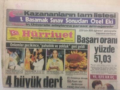 Hürriyet Gazetesi 18 Mayıs 1984 - 4 Tabanlı Anapta 4 Eğilim GZ38064 - 1