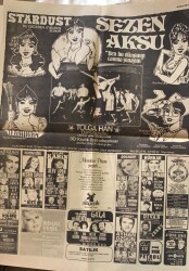 Hürriyet Gazetesi 18 Nisan 1980 - Stardust Gazino Afişi Sezen Aksu GZ69439 - 2