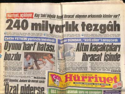 Hürriyet Gazetesi 18 Nisan 1988 - Altın Kaçakçıları İhracat İşinde - Gazete Kâğıdına Yüzde 35 Zam GZ119027 - 1