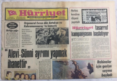 Hürriyet Gazetesi 18 Ocak 1981 - Alevi- Sünni Ayrımı Yapmak İhanettir - GZ19942 - 1