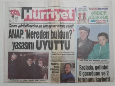 Hürriyet Gazetesi - 18 Ocak 1990 - Anap Nereden Buldun Yasasını Uyuttu GZ111694 - 1