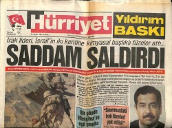 Hürriyet Gazetesi 18 Ocak 1991 - Saddam Saldırdı GZ60917 - 1