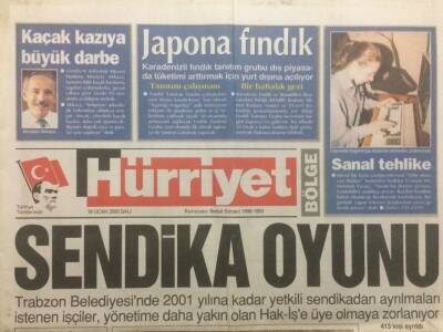 Hürriyet Gazetesi 18 Ocak 2000 - Sendika Oyunu GZ34999 - 1
