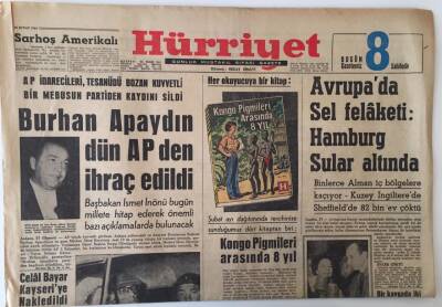 Hürriyet Gazetesi 18 Şubat 1962 - Avrupada Sel Felaketi Hamburg Sular Altında GZ16537 - 1