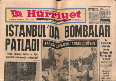Hürriyet Gazetesi 18 Şubat 1971 - İstanbulda Bombalar Patladı GZ68781 - 1