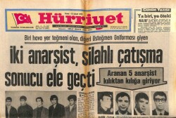 Hürriyet Gazetesi 18 Şubat 1972 - İki Anarşist Ele Geçirildi GZ103464 - 1