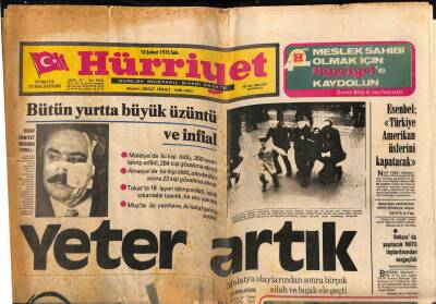 Hürriyet Gazetesi 18 Şubat 1975 - Nahit İmre 30 Yıl Hapse Mahkum Oldu GZ70999 - 2