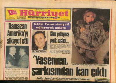 Hürriyet Gazetesi 18 Şubat 1983 - Gönül Yazar , Cinayeti Ağlayarak Anlattı - Cumhuriyetin Yayınına İzin Verildi GZ127195 - 1