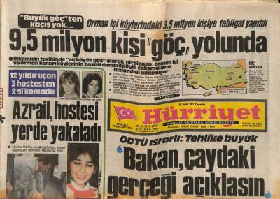 Hürriyet Gazetesi 18 Şubat 1987 - Orman İçi Köylerindeki 3,5 Milyon Kişiye Tebligat Yapıldı GZ84002 - 1