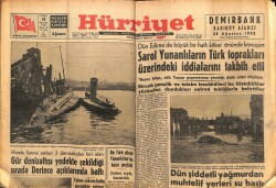 Hürriyet Gazetesi 19 Ağustos 1955 - Sarol Yunanlıların Türk Torakları Üzerindeki İddialarını Takbih Etti GZ71122 - 1