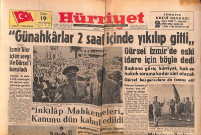 Hürriyet Gazetesi 19 Ağustos 1960 - Benzin Tankerleri Yasağa Rağmen Şehirde Dolaşıyor GZ82029 - 1