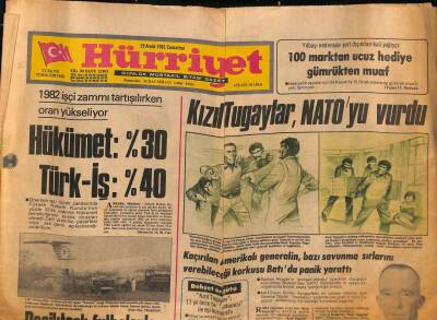 Hürriyet Gazetesi 19 Aralık 1981 - Kızıl Tugaylar , NATOyu Vurdu GZ70443 - 1