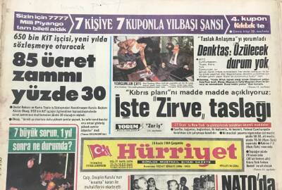 Hürriyet Gazetesi 19 Aralık 1984 -Evren Yılanın Başı Küçükken Ezilmelidir -Kıbrıs Planını Madde Madde Açıklıyoruz-Avrupanın En Güzeli Norveçten GZ36019 - 1