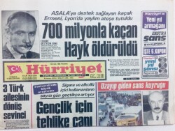 Hürriyet Gazetesi 19 Aralık 1985 - 700 Milyonla Kaçan Hayk Öldürüldü GZ43342 - 1