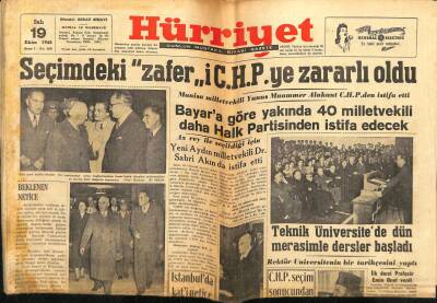 Hürriyet Gazetesi 19 Ekim 1948 - Rum Patriği Nihayet Dün İstifasını Verdi GZ65258 - 2