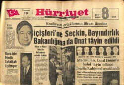 Hürriyet Gazetesi 19 Ekim 1963 - Dura İçin Meclis Tahkikatı Açılmıyor GZ65240 - 2