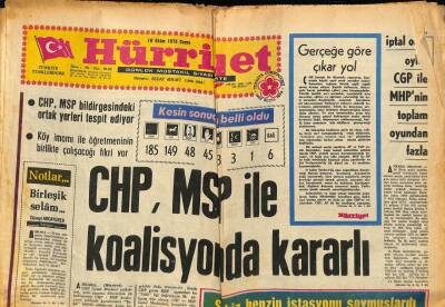 Hürriyet Gazetesi 19 Ekim 1973 - Tarihi Kalyonda Londradan Amerikaya Gidecekler GZ72031 - 1