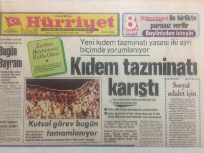 Hürriyet Gazetesi 19 Ekim 1980 - Kıdem Tazminatı Karıştı GZ38052 - 1