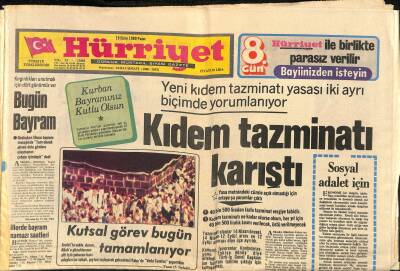 Hürriyet Gazetesi 19 Ekim 1980 - Yeni Kıdem Tazminatı Yasası İki Ayrı Biçimde Yorumlanıyor GZ116213 - 1
