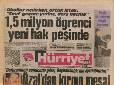Hürriyet Gazetesi 19 Eylül 1988 - Sultanahmette Kürdara Azadi Diye Bağrıldı - Naim , Seulun Sevgilisi... GZ126139 - 1