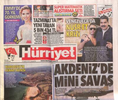 Hürriyet Gazetesi 19 Eylül 2018 - Venezuelada Nusret Krizi - Karadenizin Cennet Köşesi GZ124420 - 1