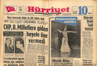 Hürriyet Gazetesi 19 Kasım 1965 - 1,5 Milyonluk Sigorta Parası İçin Sahipleri Un Fabrikasını Yaktı GZ91610 - 1