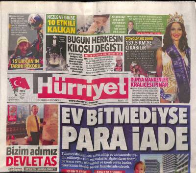 Hürriyet Gazetesi 19 Kasım 2018 - Bakan Turhan , 1 Ocaktan İtibaren , İnternette Kota Sınırının Kalkacağını Açıkladı GZ125598 - 1