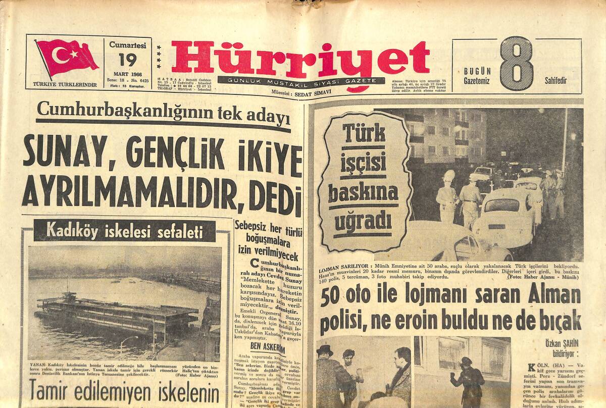 Hürriyet Gazetesi 19 Mart 1966 - Koç Grubu , Bakkaliye Hariç Her İşe Giriyor - Belgin Doruk : Şöhretin En Büyük Düşmanı Şımarıklık GZ142050 - 1