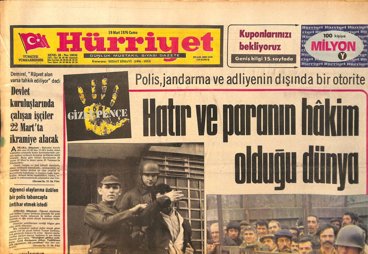 Hürriyet Gazetesi 19 Mart 1976 - İngiliz Sarayının Mutsuz Kadını 
