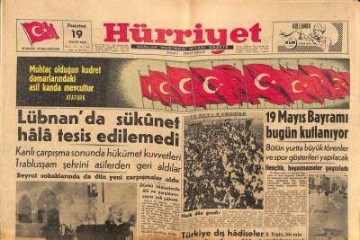 Hürriyet Gazetesi 19 Mayıs 1958 - Lübnanda Sükunet Hala Tesis Edilemedi GZ83004 - 1