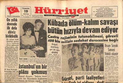 Hürriyet Gazetesi 19 Nisan 1961 - Kübada Ölüm Kalım Savaşı Bütün Hızıyla Devam Ediyor GZ91635 - 1