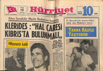 Hürriyet Gazetesi 19 Nisan 1968 - Filmci Halil Kamili Baltayla Öldüren Aşçısı Evden Çaldığı Broşu Satarken Yakalandı GZ68731 - 2