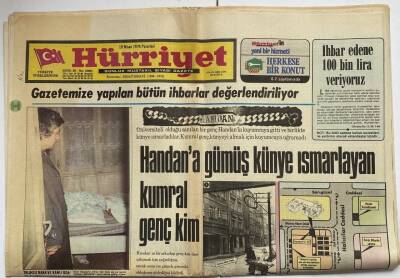 Hürriyet Gazetesi 19 Nisan 1976 - Handana Gümüş Künye Ismarlayan Kumral Genç Kim GZ60949 - 1