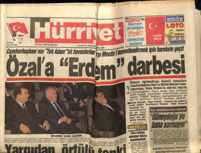 Hürriyet Gazetesi 19 Nisan 1990 - Ecevitle Türkeş Panelde Buluştu GZ60819 - 2