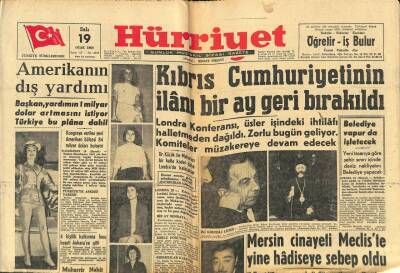 Hürriyet Gazetesi 19 Ocak 1960 - Menderesin Atina Gezisi Bahara Kaldı GZ77674 - 1
